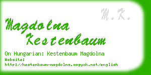 magdolna kestenbaum business card